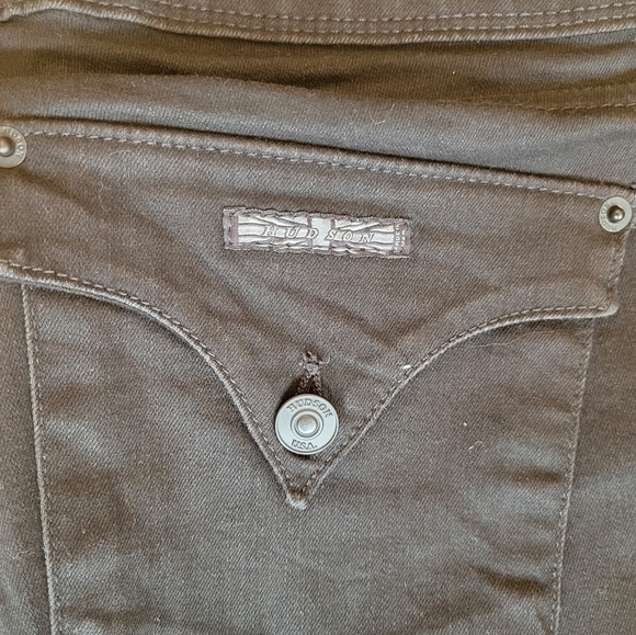 Hudson Black & Green Collin Vice Versa Skinny Denim Jeans Size 29 - Picture 6 of 6